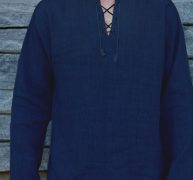 Ericdress Lace-Up Plain Straight Spring Men’s Shirt