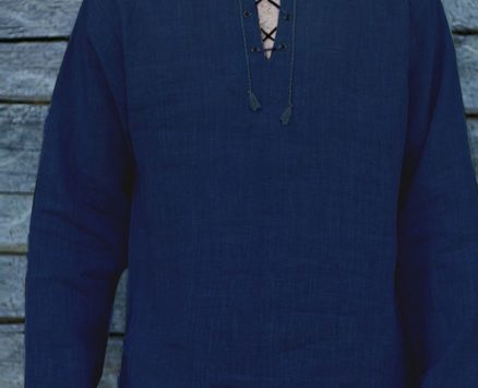 Ericdress Lace-Up Plain Straight Spring Men’s Shirt