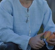 Ericdress Lace-Up Plain Straight Spring Men’s Shirt