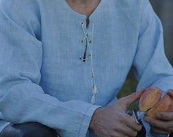 Ericdress Lace-Up Plain Straight Spring Men’s Shirt