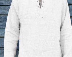 Ericdress Lace-Up Plain Straight Spring Men’s Shirt