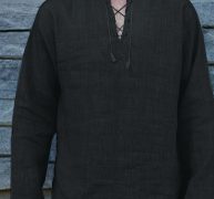 Ericdress Lace-Up Plain Straight Spring Men’s Shirt