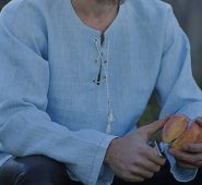 Ericdress Lace-Up Plain Straight Spring Men’s Shirt