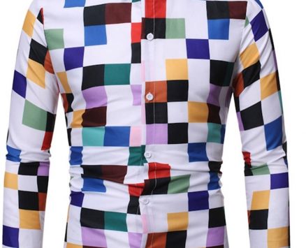 Ericdress Lapel Button Casual Slim Single-Breasted Men’s Shirt