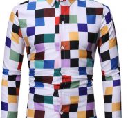 Ericdress Lapel Button Casual Slim Single-Breasted Men’s Shirt