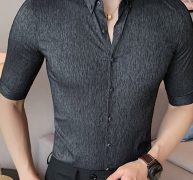 Ericdress Lapel Button Plain Slim Single-Breasted Men’s Shirt