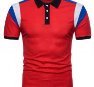 Ericdress Lapel Button Pullover Loose Short Sleeve Mens Tee Shirt