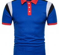 Ericdress Lapel Button Pullover Loose Short Sleeve Mens Tee Shirt