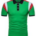 Ericdress Lapel Button Pullover Loose Short Sleeve Mens Tee Shirt