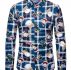 Ericdress Lapel Cartoon Casual Slim Christmas Men’s Shirt