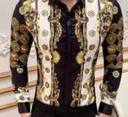 Ericdress Lapel Cartoon Print Slim Single-Breasted Men’s Shirt