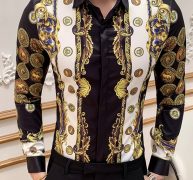 Ericdress Lapel Cartoon Print Slim Single-Breasted Men’s Shirt