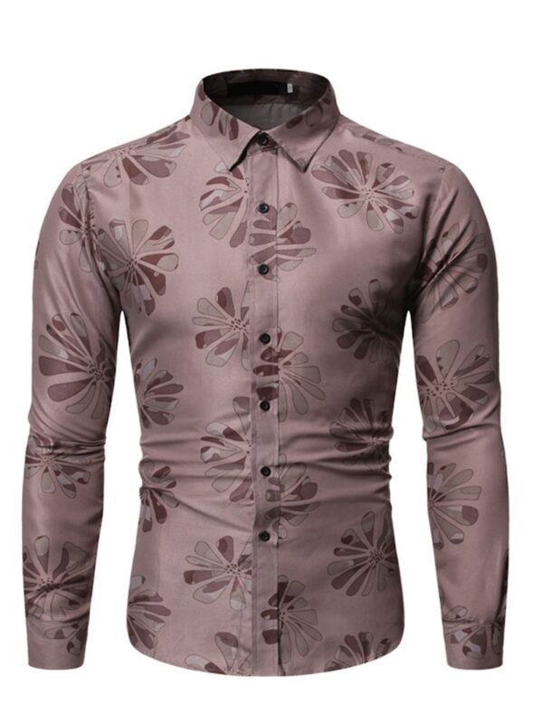 Ericdress Lapel Casual Button Slim Single-Breasted Men's Shirt