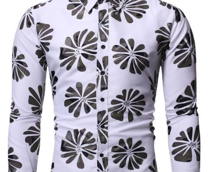 Ericdress Lapel Casual Button Slim Single-Breasted Men’s Shirt