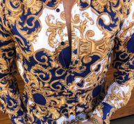 Ericdress Lapel Casual Floral Slim Single-Breasted Men’s Shirt