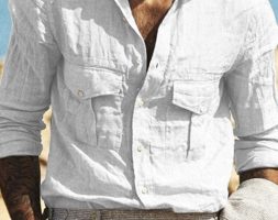 Ericdress Lapel Casual Plain Spring Loose Men’s Shirt