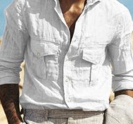 Ericdress Lapel Casual Plain Spring Loose Men’s Shirt