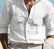 Ericdress Lapel Casual Plain Spring Loose Men’s Shirt