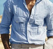 Ericdress Lapel Casual Plain Spring Loose Men’s Shirt