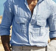 Ericdress Lapel Casual Plain Spring Loose Men’s Shirt