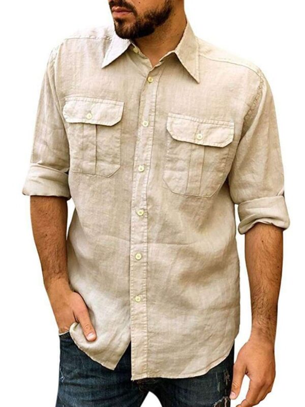 Ericdress Lapel Casual Plain Spring Loose Men's Shirt