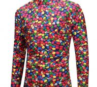 Ericdress Lapel Casual Print Slim Single-Breasted Men’s Shirt