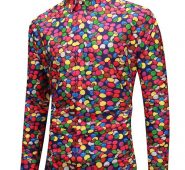 Ericdress Lapel Casual Print Slim Single-Breasted Men’s Shirt