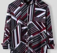 Ericdress Lapel Color Block Button Slim Single-Breasted Men’s Shirt