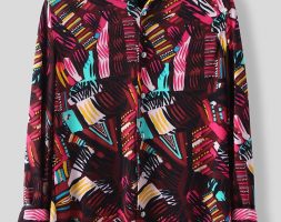 Ericdress Lapel Color Block Button Slim Single-Breasted Men’s Shirt