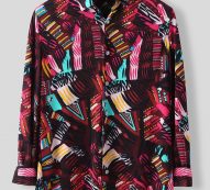 Ericdress Lapel Color Block Button Slim Single-Breasted Men’s Shirt