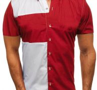 Ericdress Lapel Color Block Casual Slim Triple-Breasted Men’s Shirt