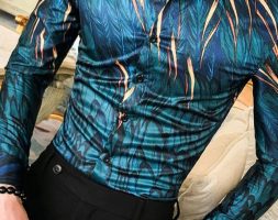 Ericdress Lapel Color Block Korean Single-Breasted Spring Men’s Shirt