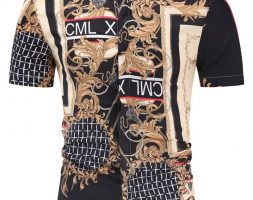 Ericdress Lapel Ethnic Print Slim Single-Breasted Men’s Shirt