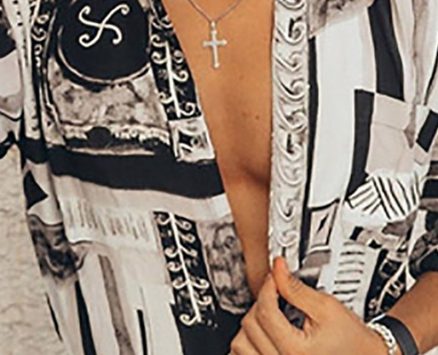 Ericdress Lapel European Print Single-Breasted Men’s Shirt