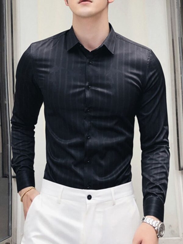 Ericdress Lapel Korean Button Spring Single-Breasted Men's Shirt