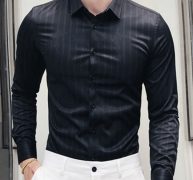 Ericdress Lapel Korean Button Spring Single-Breasted Men’s Shirt
