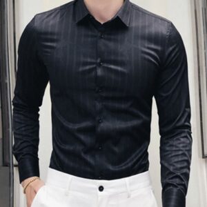 Ericdress Lapel Korean Button Spring Single-Breasted Men's Shirt