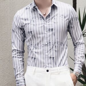 Ericdress Lapel Korean Button Spring Single-Breasted Men's Shirt