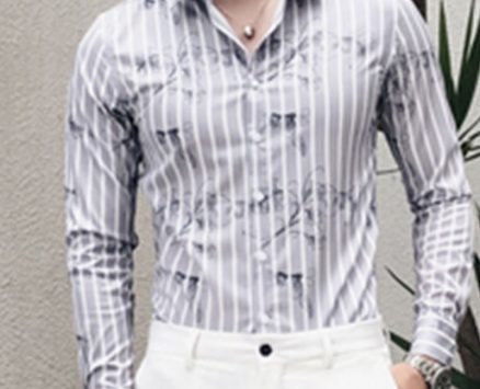 Ericdress Lapel Korean Button Spring Single-Breasted Men’s Shirt