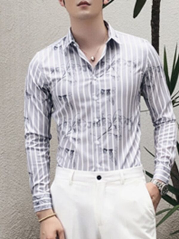 Ericdress Lapel Korean Button Spring Single-Breasted Men's Shirt