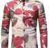 Ericdress Lapel Leaf Print Men’s Shirt