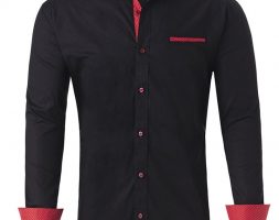 Ericdress Lapel OL Color Block Single-Breasted Fall Men’s Shirt