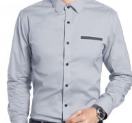 Ericdress Lapel OL Color Block Single-Breasted Fall Men’s Shirt