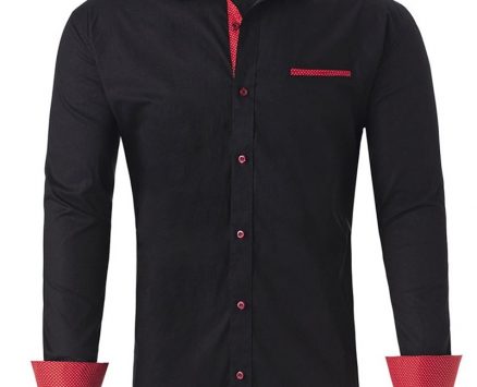 Ericdress Lapel OL Color Block Single-Breasted Fall Men’s Shirt