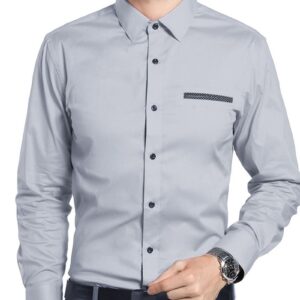 Ericdress Lapel OL Color Block Single-Breasted Fall Men's Shirt