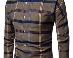 Ericdress Lapel Plaid Print Single-Breasted Men’s Shirt