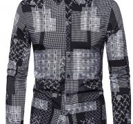 Ericdress Lapel Plaid Print Spring Single-Breasted Men’s Shirt