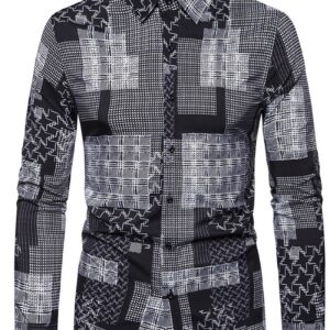 Ericdress Lapel Plaid Print Spring Single-Breasted Men's Shirt