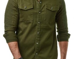 Ericdress Lapel Pleated European Spring Single-Breasted Men’s Shirt