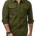 Ericdress Lapel Pleated European Spring Single-Breasted Men’s Shirt